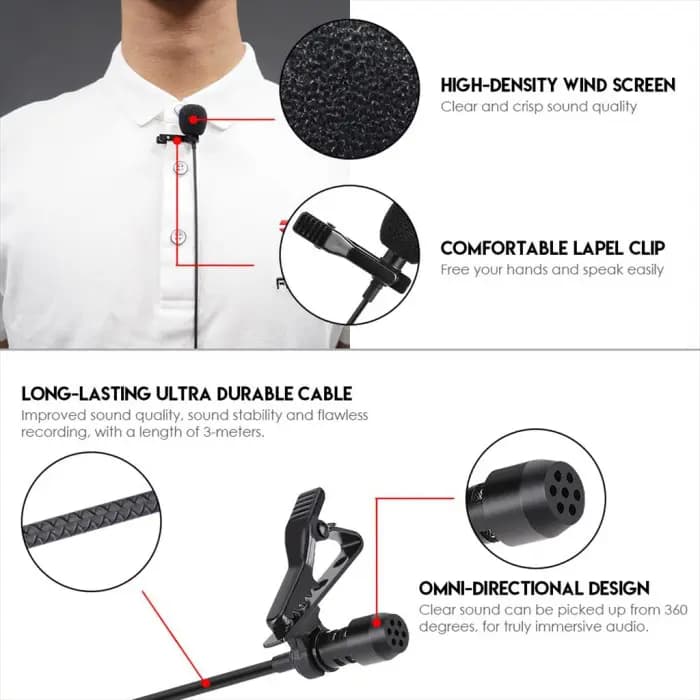 MICROPHONE FANTECH MV-01 MIC CLIP-ON LAVALIER
