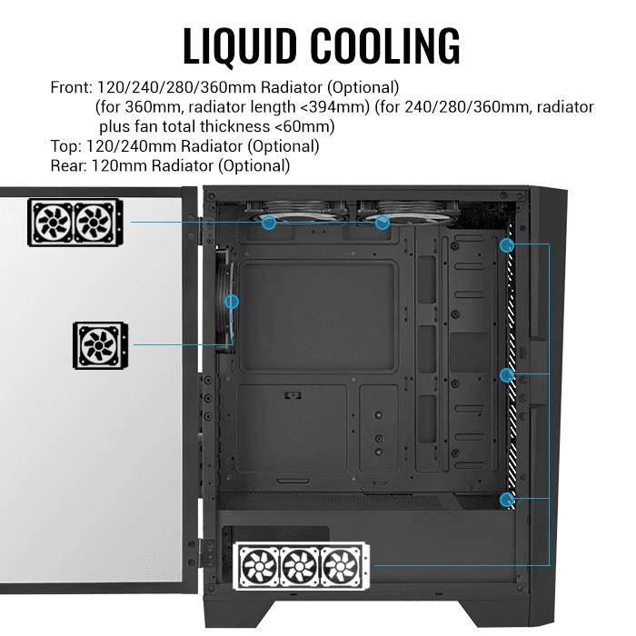 CASING AEROCOOL MIRAGE MID TOWER INFINITY MIRROR RGB - ATX