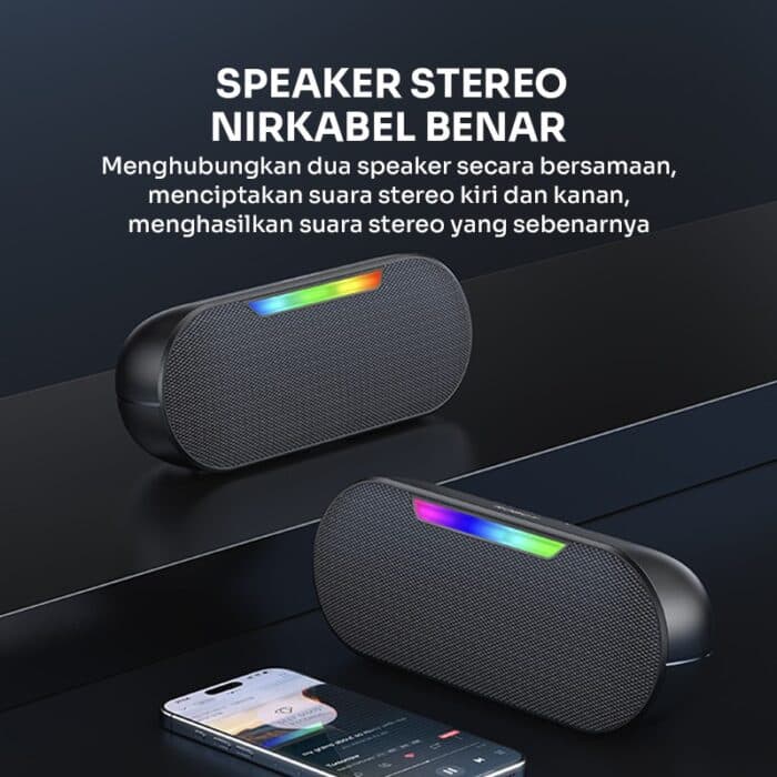 SPEAKER ROBOT RB230 BLACK RGB LIGHT SUPER BASS