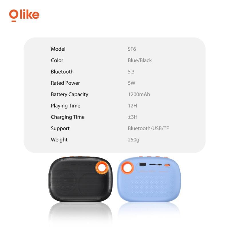 SPEAKER OLIKE SF6 BEATZ WIRELESS BLUETOOTH PORTABLE SPEAKER STEREO BASS