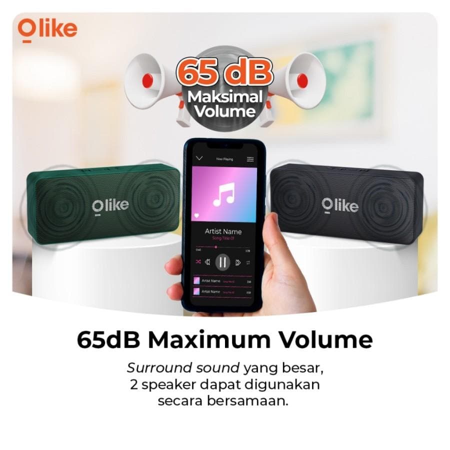 SPEAKER OLIKE OBS-110 WIRELESS PORTABLE BLUETOOTH 5.0 USB TF MICROSD