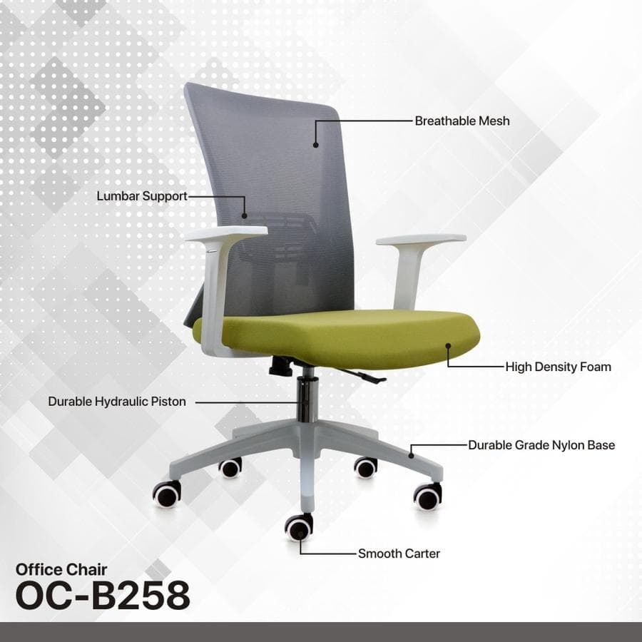 KURSI FANTECH OFFICE CHAIR OCB-258 ERGONOMIS KURSI KERJA KANTOR