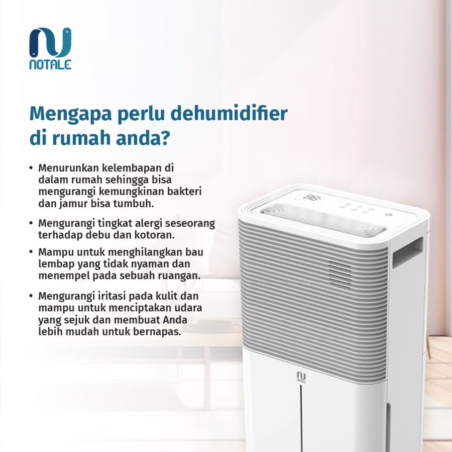 DEHUMIDIFIER NOTALE MILZU SMART WiFi 25L/Day - (NTL-MZ989)