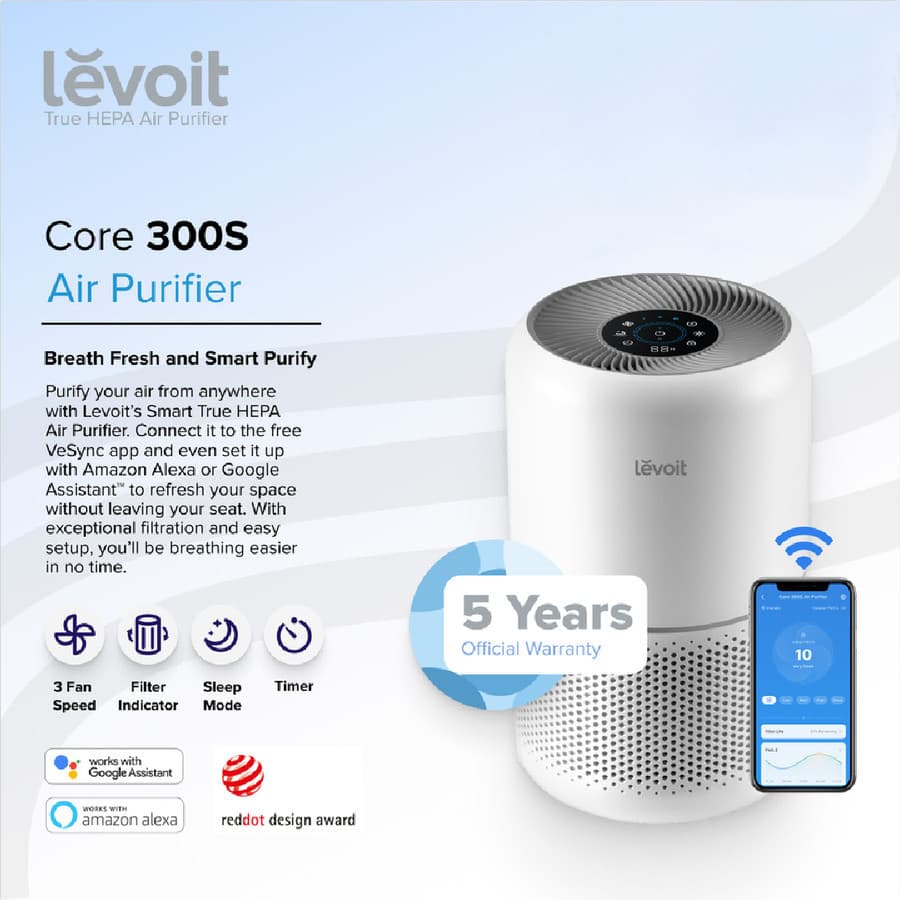 AIR PURIFIER VESYNC CORE 300S SMART WiFi CONTROL TRUE HEPA FILTER