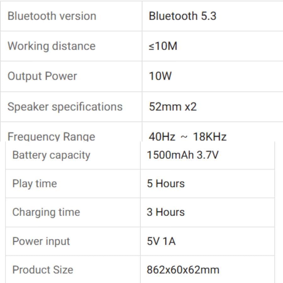 SPEAKER ROBOT RB590 SOUNDBAR BLUETOOTH DUAL CONNECTION