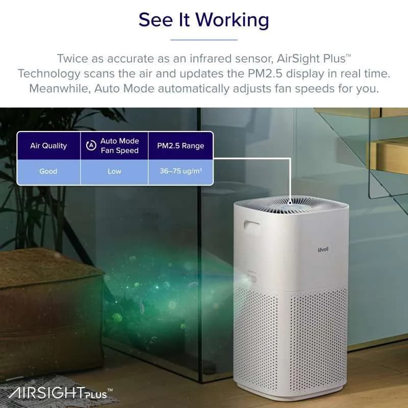 AIR PURIFIER LEVOIT CORE 600S SMART WiFi TRUE HEPA H13 - (LAP-C601S-WEU)