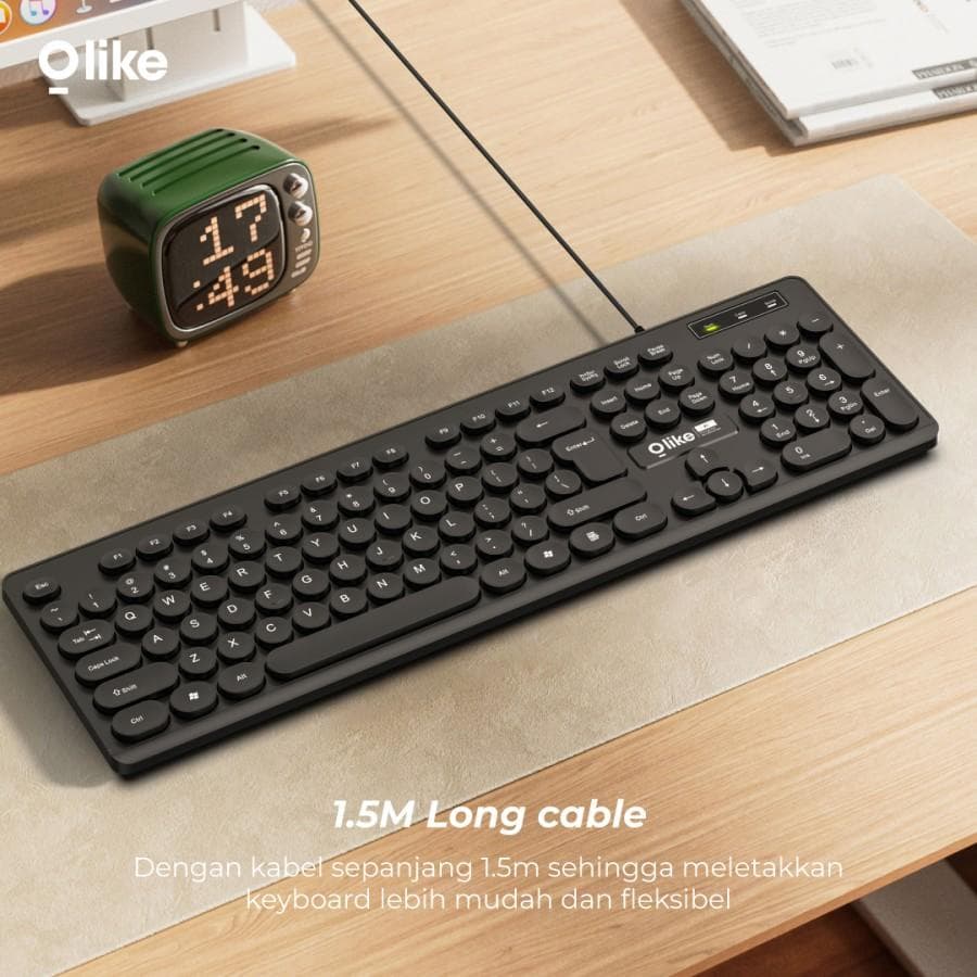 KEYBOARD OLIKE K1 WIRED KEYBOARD USB 1.5M