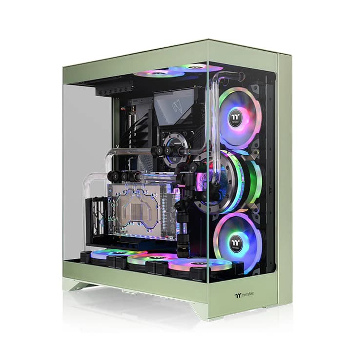 CASING THERMALTAKE CTE E550 TG MID TOWER - EATX — MATCHA GREEN