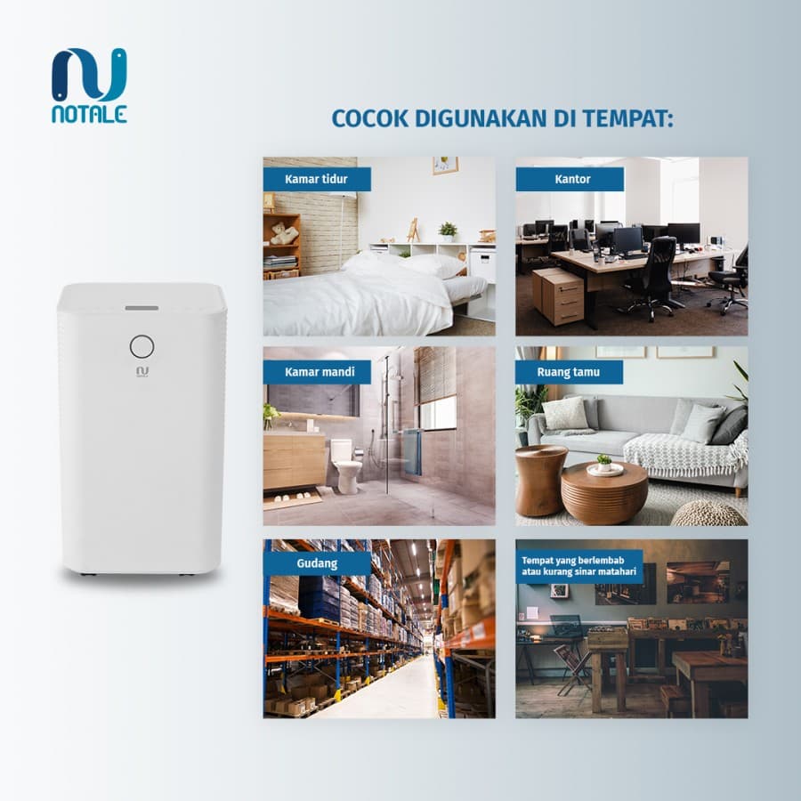 DEHUMIDIFIER NOTALE SECO 12L Smart WiFi 12L/Day - (NTL-DS012)