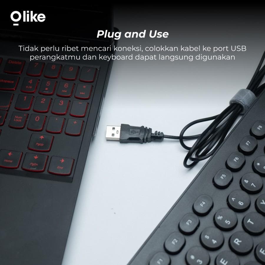 KEYBOARD OLIKE K1 WIRED KEYBOARD USB 1.5M