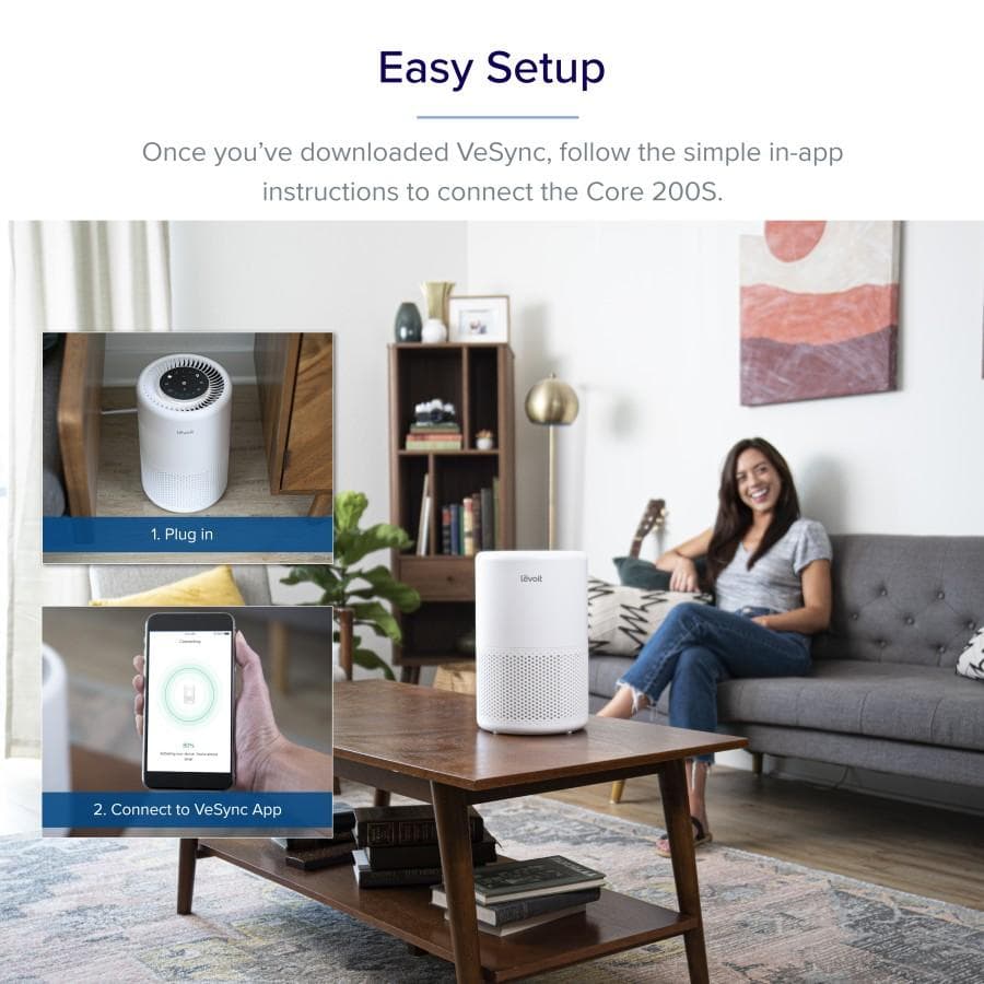 AIR PURIFIER LEVOIT CORE 200S SMART TRUE HEPA FILTER PEMBERSIH UDARA