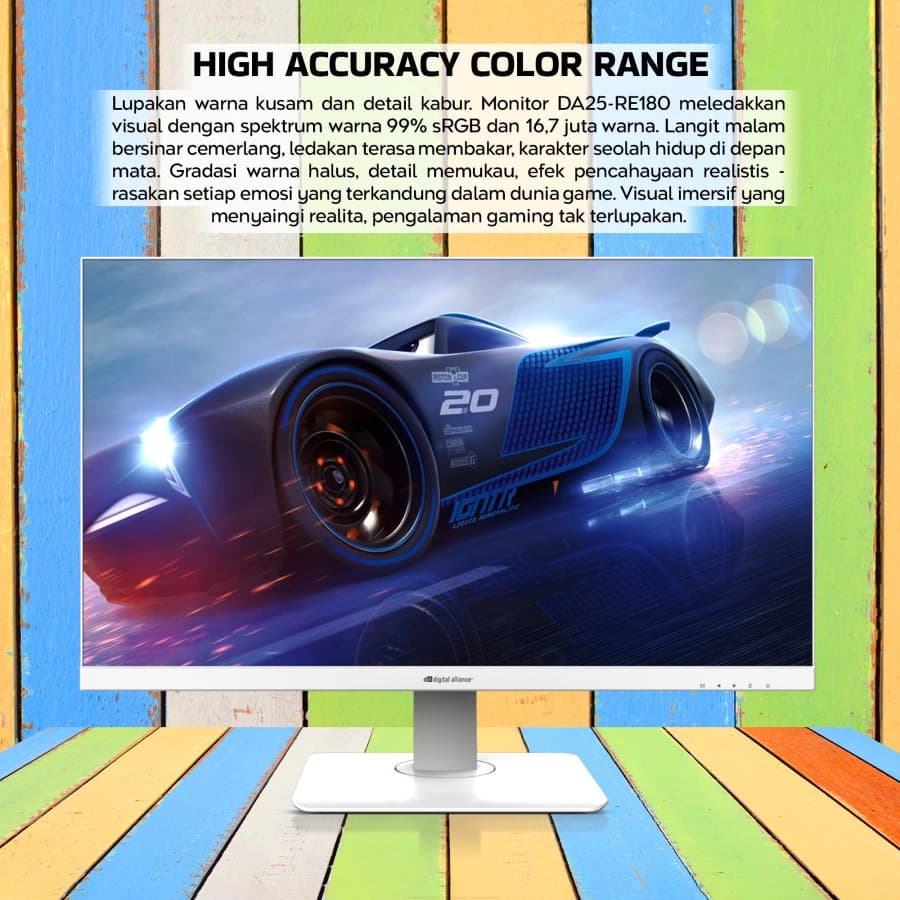MONITOR DIGITAL ALLIANCE DA25-RE200 FLAT IPS FHD (1920x1080) 200Hz 99% sRGB (Black & White)