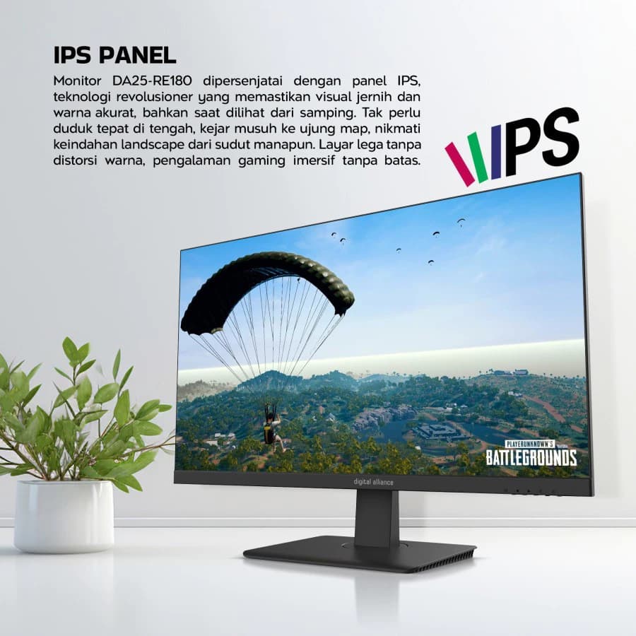 MONITOR DIGITAL ALLIANCE DA25-RE200 FLAT IPS FHD (1920x1080) 200Hz 99% sRGB (Black & White)