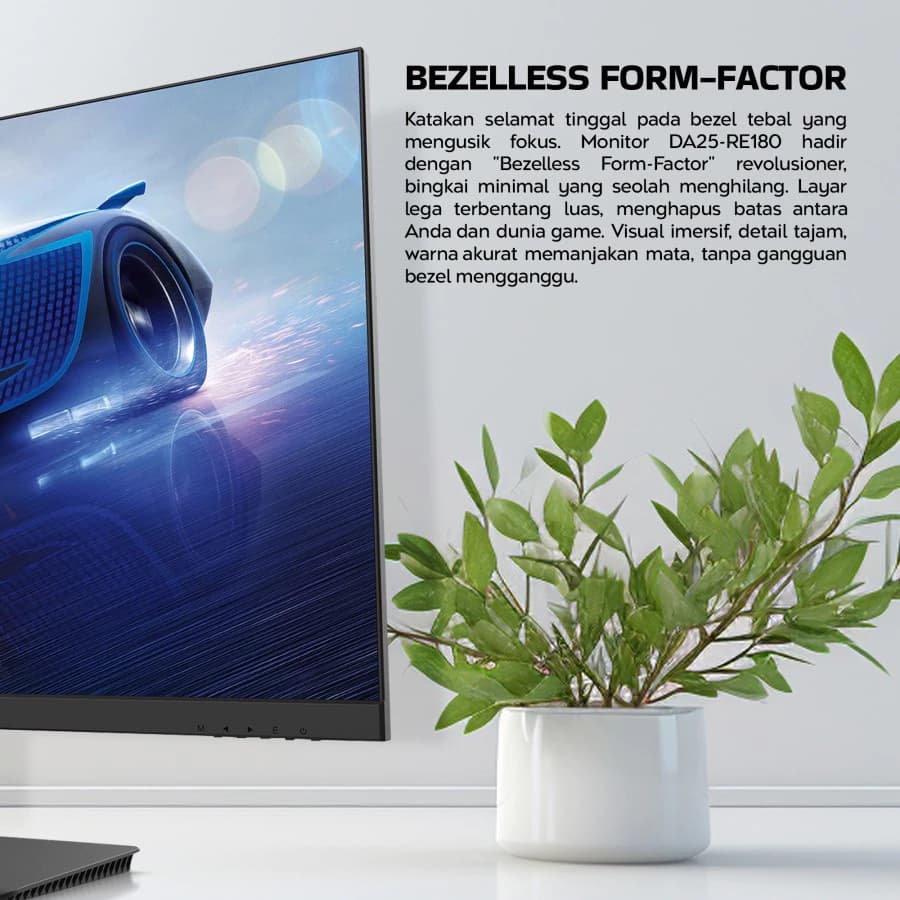 MONITOR DIGITAL ALLIANCE DA25-RE200 FLAT IPS FHD (1920x1080) 200Hz 99% sRGB (Black & White)
