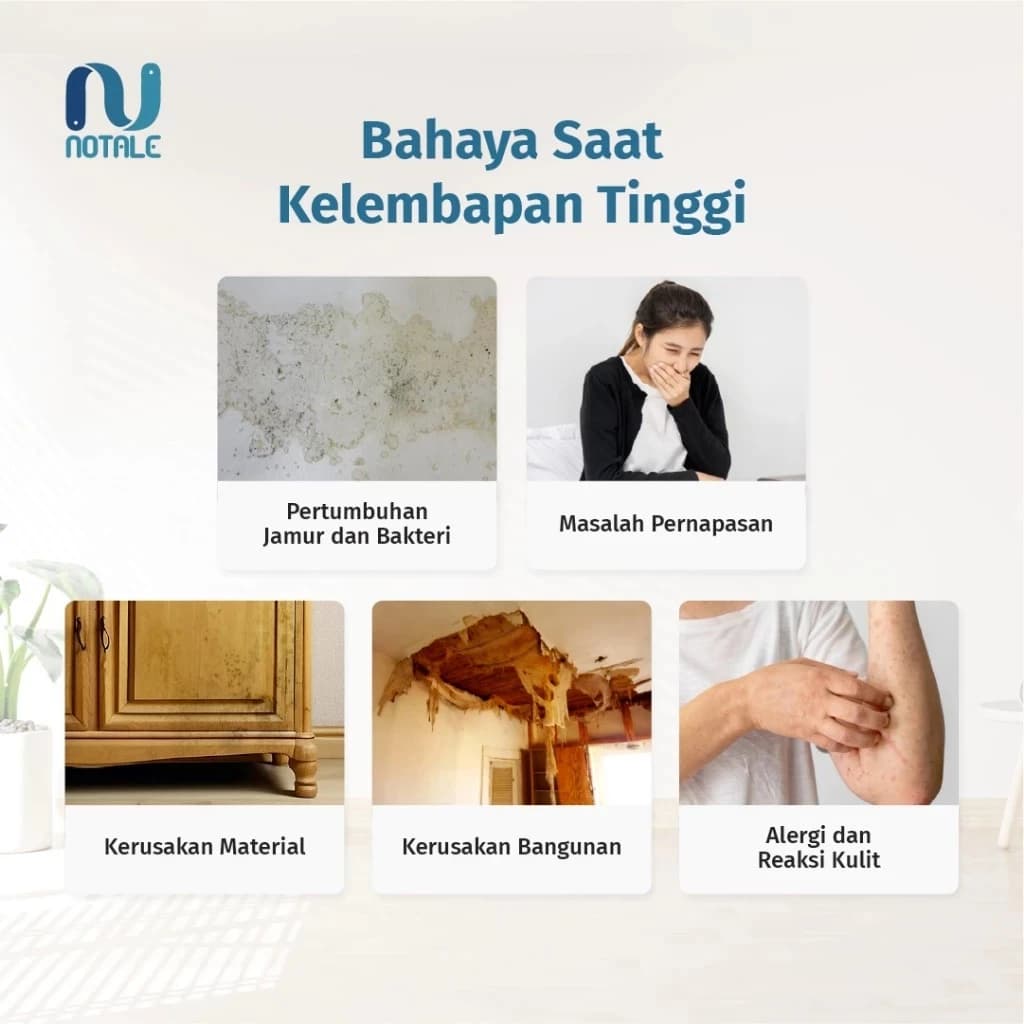 DEHUMIDIFIER WITH AIR PURIFIER NOTALE DUICO PEMBERSIH DAN PENYERAP LEMBAB RUANGAN 30m² - (NTL-DA099)