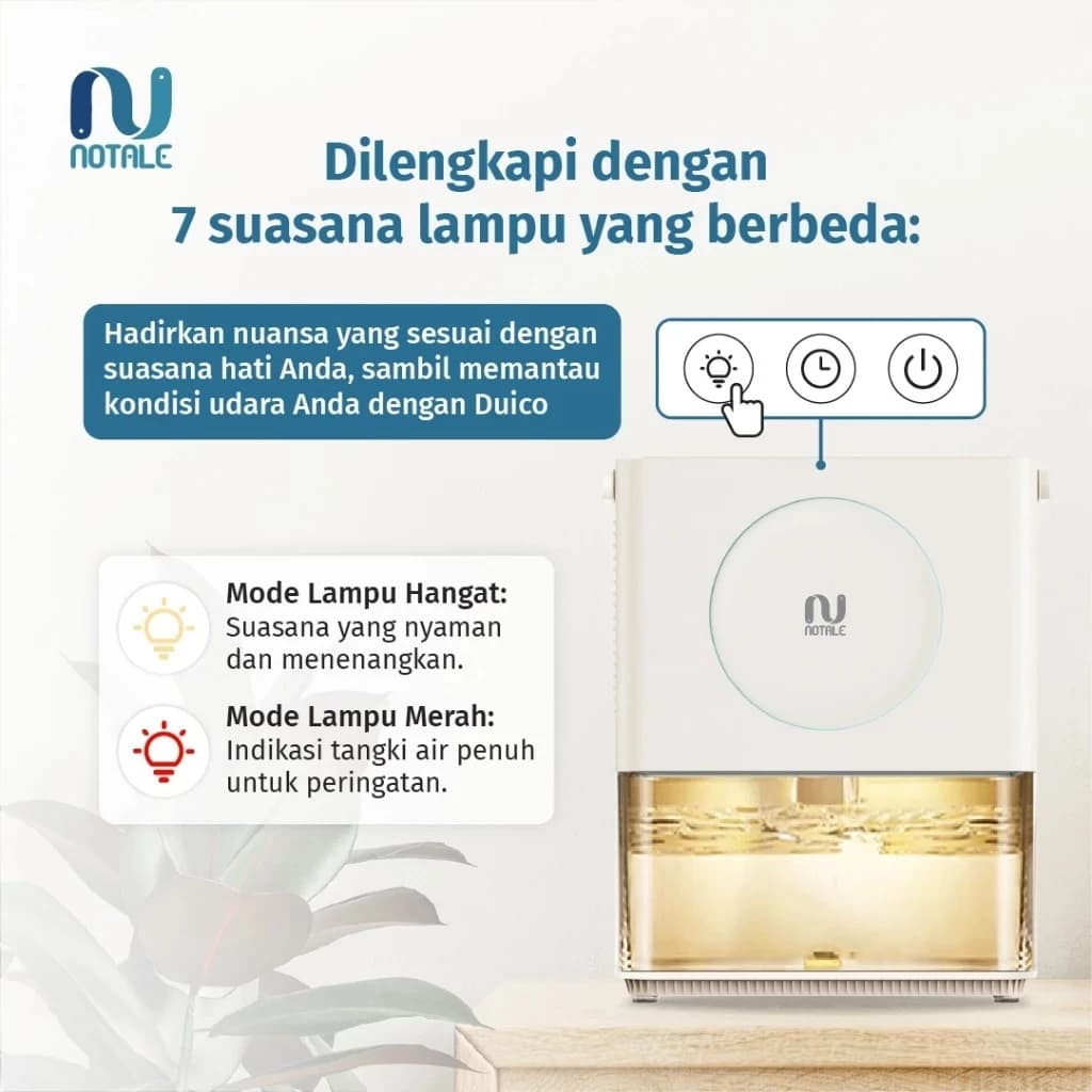 DEHUMIDIFIER WITH AIR PURIFIER NOTALE DUICO PEMBERSIH DAN PENYERAP LEMBAB RUANGAN 30m² - (NTL-DA099)