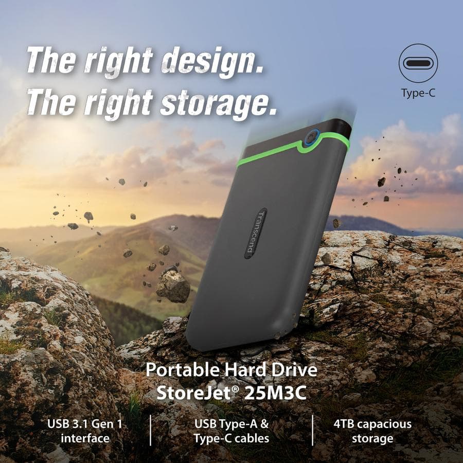 HARDISK EXTERNAL TRANSCEND M3 / M3S 1TB