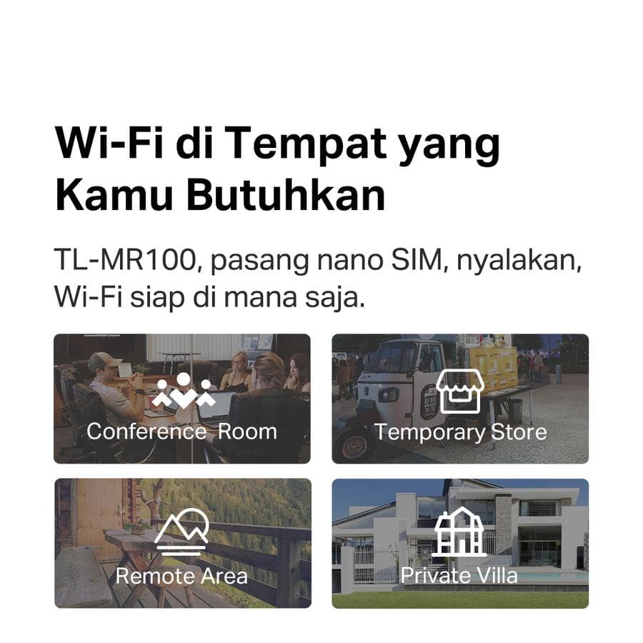 TP-LINK TL-MR100 4G LTE 300Mbps WIRELESS N ROUTER MODEM WIFI INDOOR