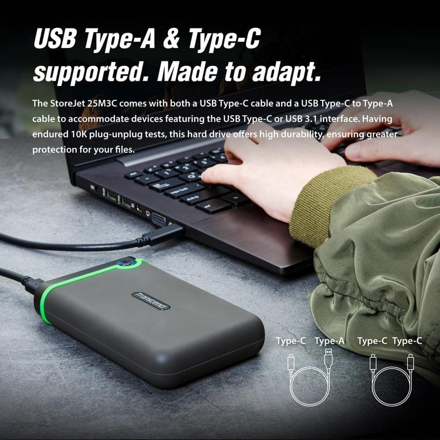 HARDISK EXTERNAL TRANSCEND M3 / M3S 1TB