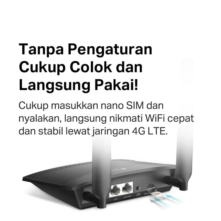 TP-LINK TL-MR100 4G LTE 300Mbps WIRELESS N ROUTER MODEM WIFI INDOOR