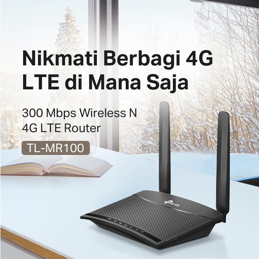 TP-LINK TL-MR100 4G LTE 300Mbps WIRELESS N ROUTER MODEM WIFI INDOOR