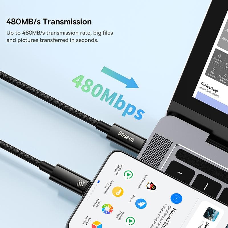 BASEUS KABEL TUNGSTEN GOLD FAST CHARGING CABLE TYPE-C TO TYPE-C 240W 3M