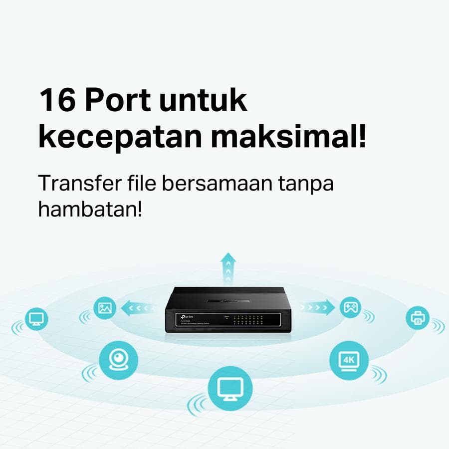 TP-LINK TL-SF1016D SWITCH 16-PORT 10/100Mbps RJ45 PORT UNMANAGED SWITCH