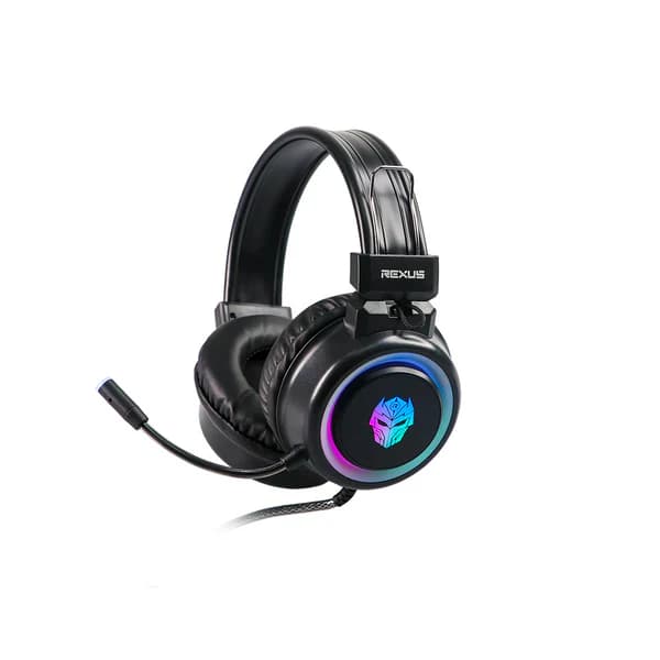 HEADSET REXUS VONIX F30 WIRED HEADSET WITH 3.5mm AUDIO JACK RGB