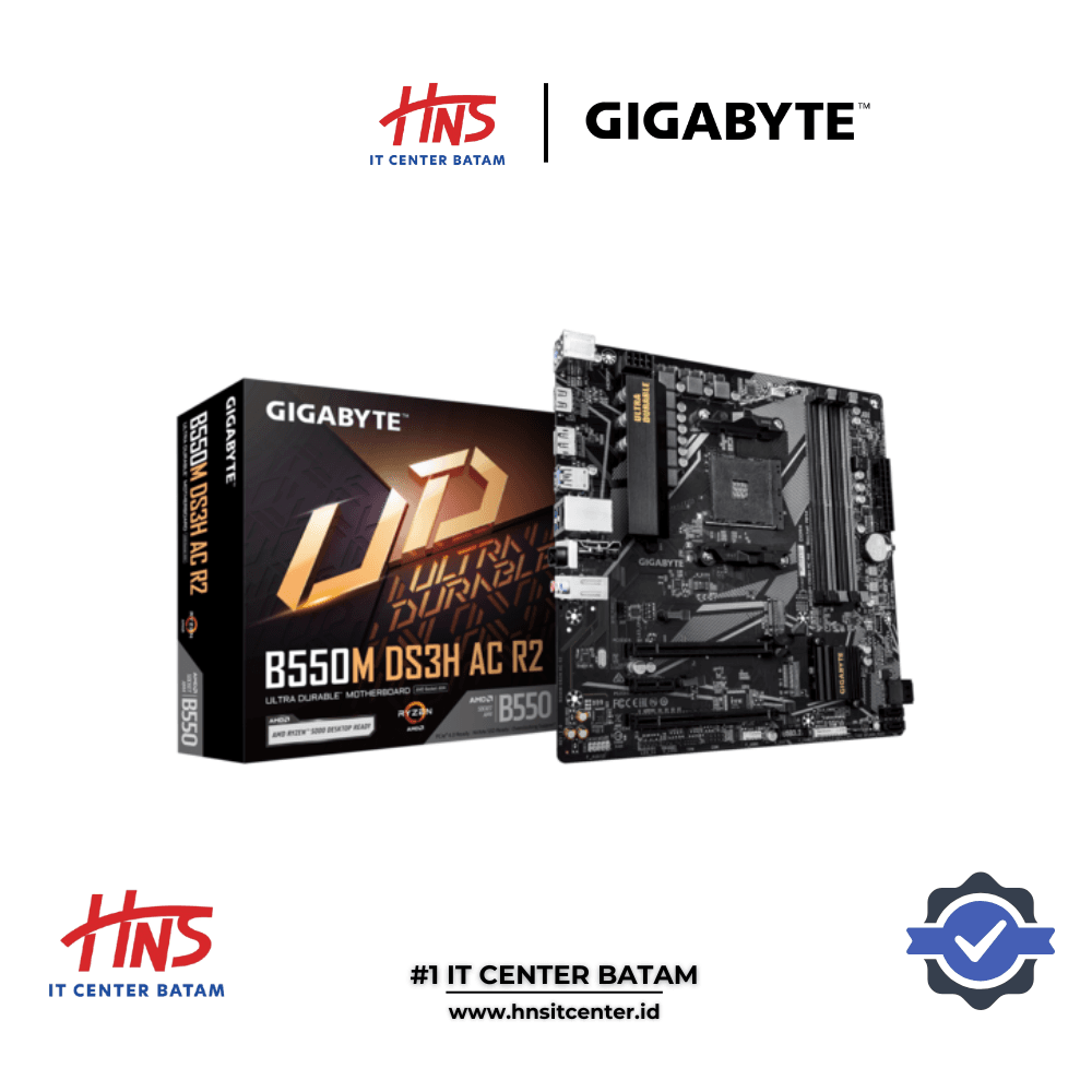 MOTHERBOARD GIGABYTE B550M DS3H AC R2 DDR4 AM4 - mATX