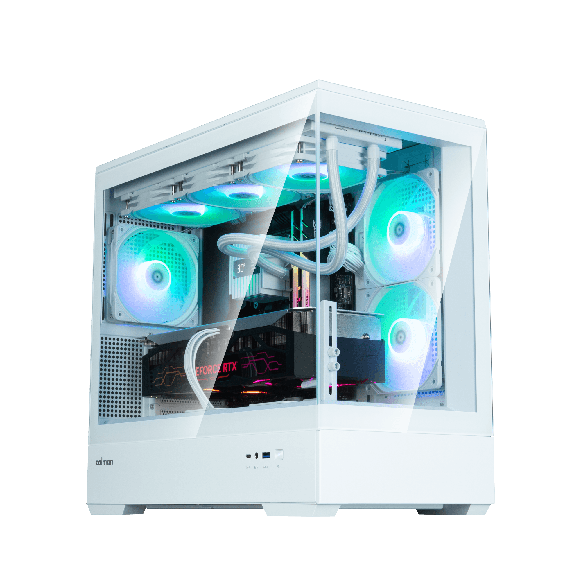 CASING ZALMAN P30 V2 MINI TOWER WHITE (Fan Included) - mATX