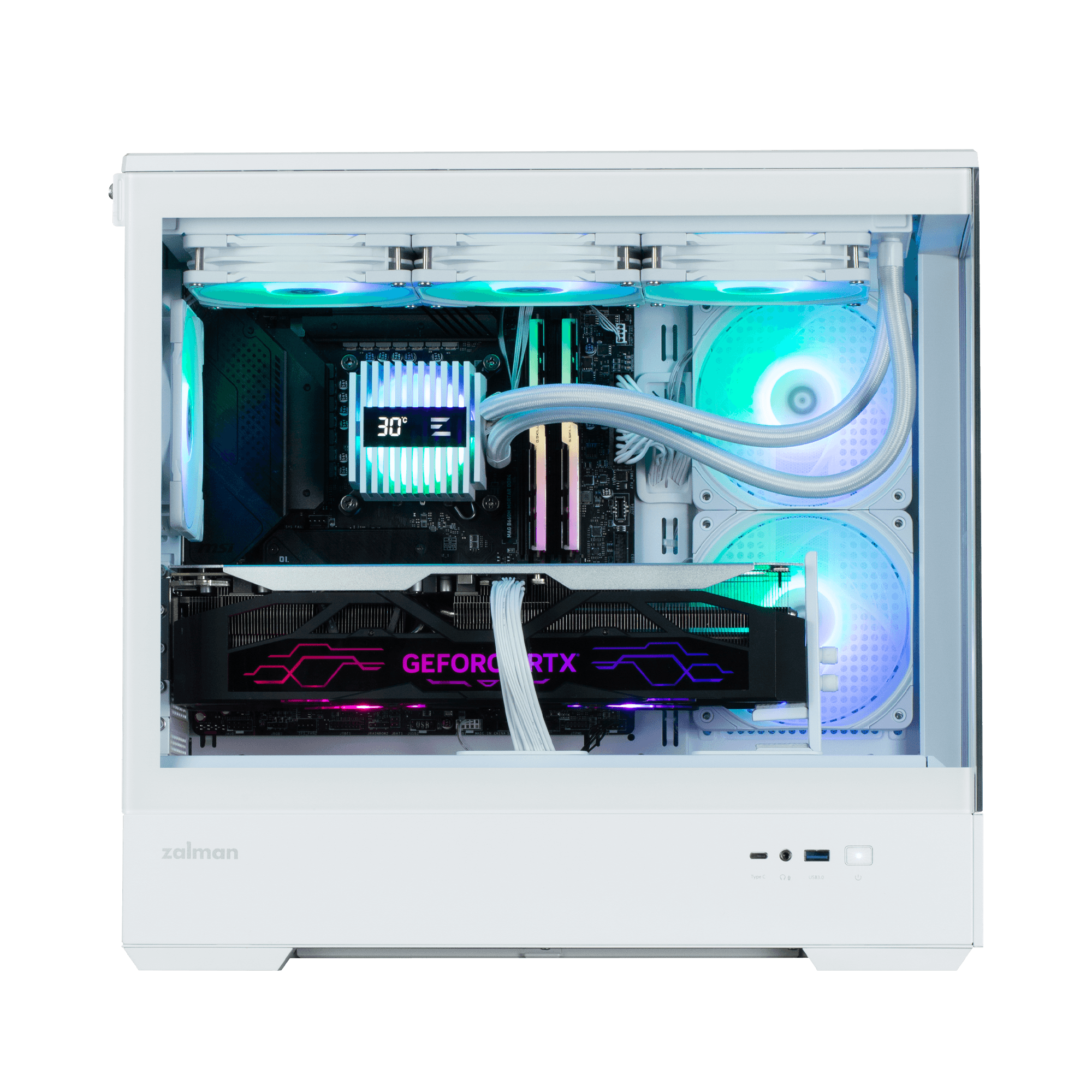 CASING ZALMAN P30 V2 MINI TOWER WHITE (Fan Included) - mATX