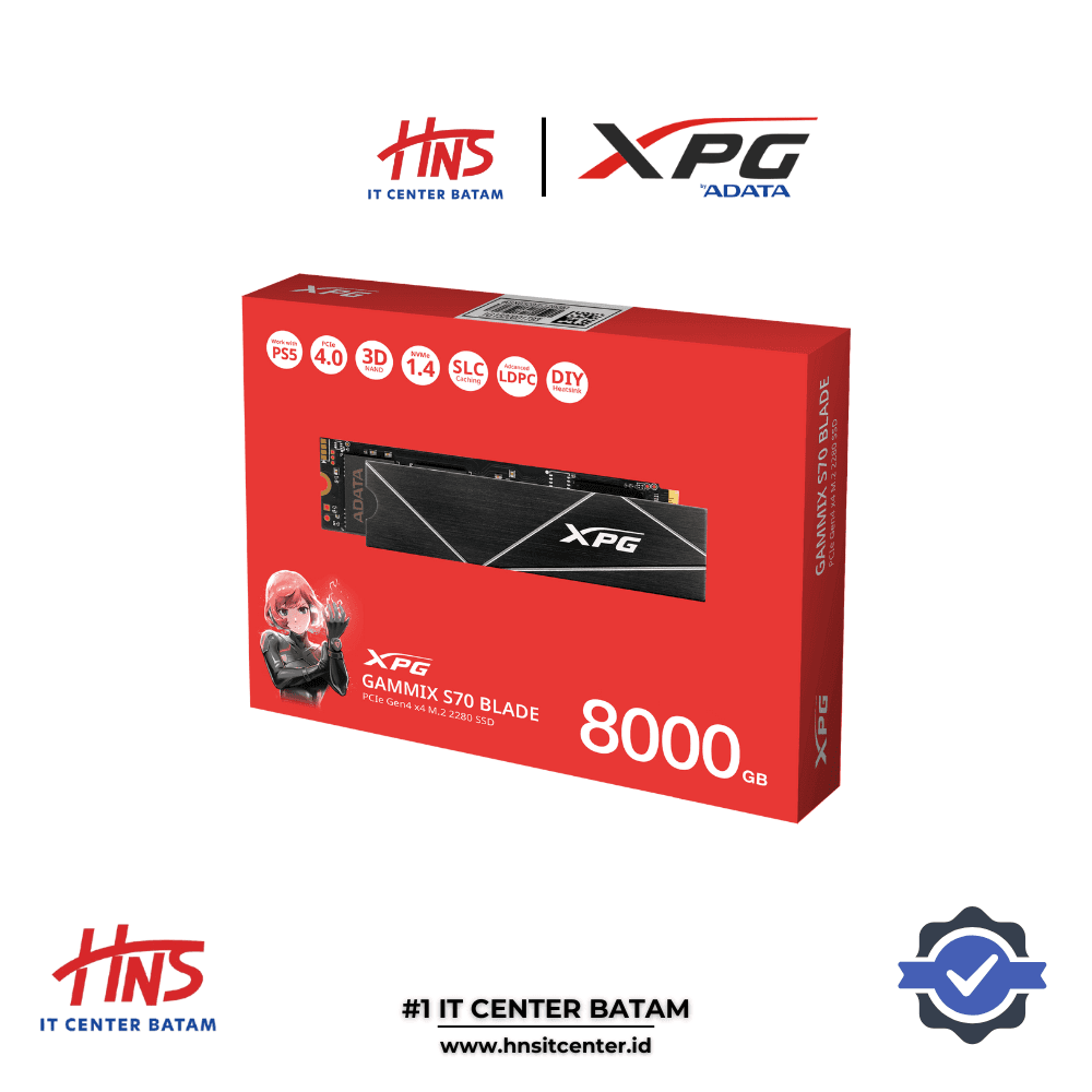 SSD NVME ADATA XPG GAMMIX S70 BLADE GEN 4 - 8TB
