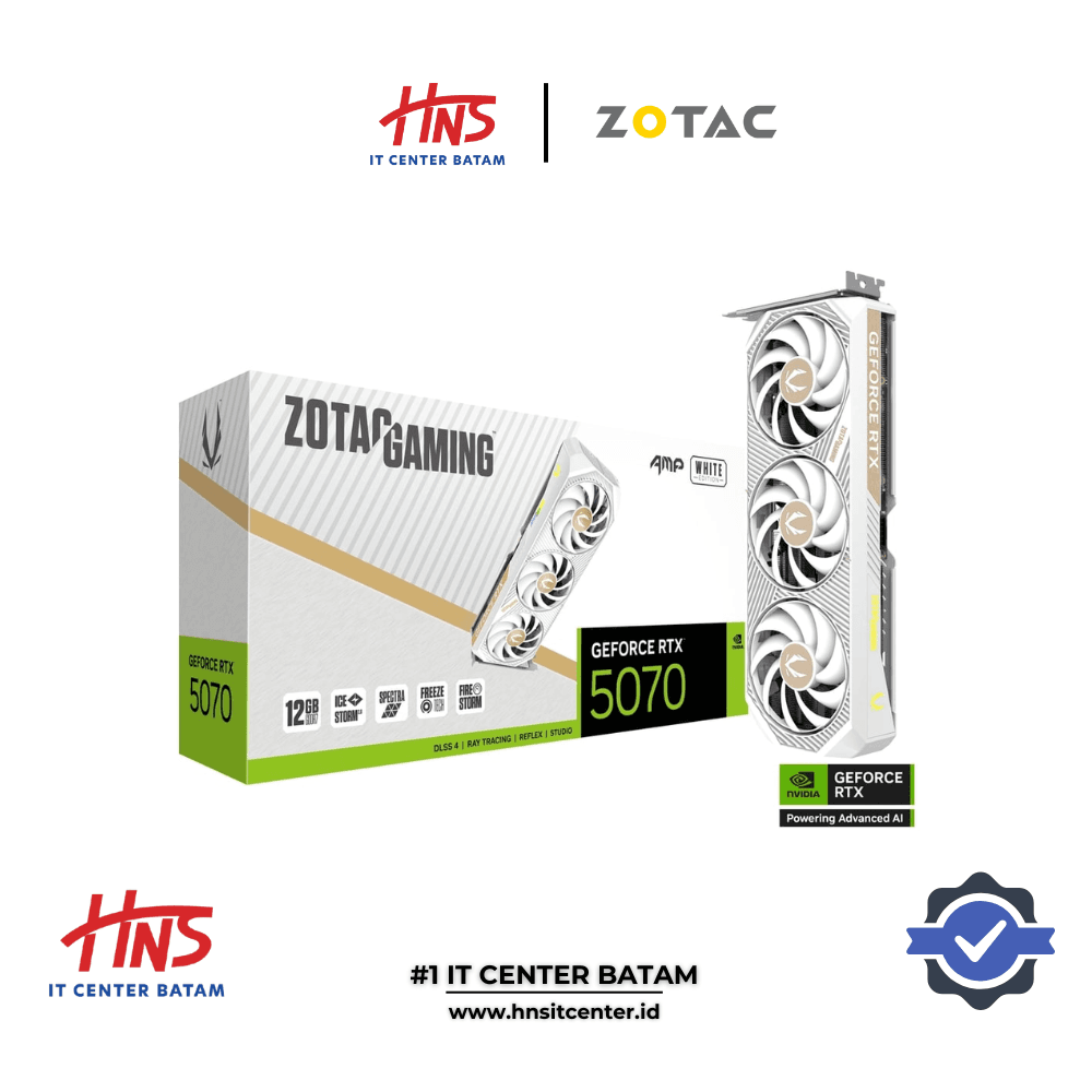 VGA CARD ZOTAC RTX 5070 12GB AMP WHITE EDITION GDDR7