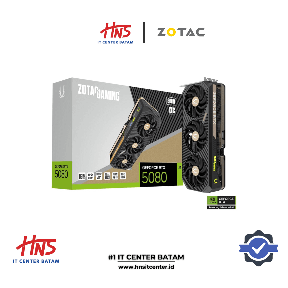 VGA CARD ZOTAC RTX 5080 16GB SOLID OC GDDR7