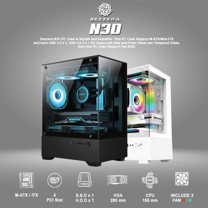 CASING BEZZERA N30 MIDDLE TOWER (INCLUDE FAN 3) - mATX