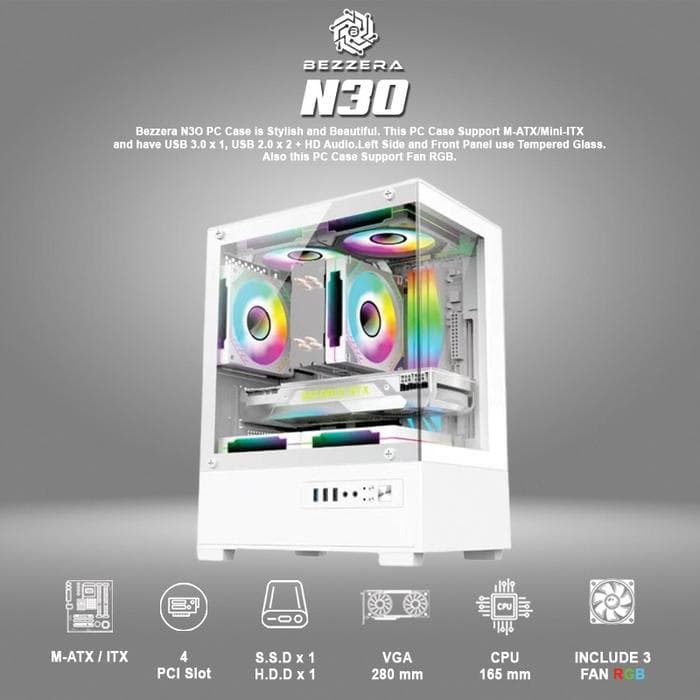 CASING BEZZERA N30 MIDDLE TOWER (INCLUDE FAN 3) - mATX