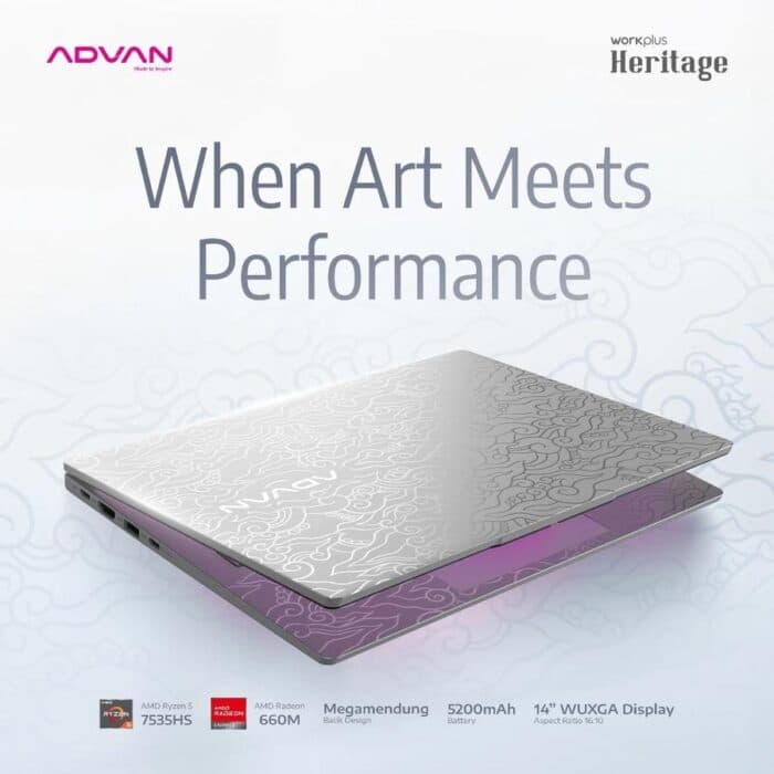 ADVAN WORKPLUS HERITAGE RYZEN 5-7535HS 8GB 512GB 14″ FHD WIN 11 HOME