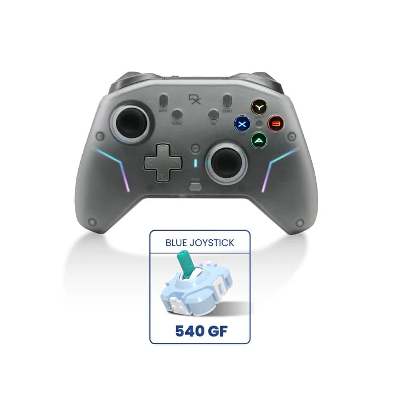 GAMEPAD REXUS DYRON DX-AX9 WIRELESS CONTROLLER WITH HOT SWAPPABLE TMR JOYSTICK & OPTICAL TRIGGER