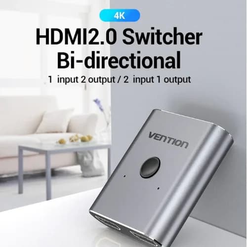 VENTION CONVERTER 2 PORT HDMI BI DIRECTION SWITCHER SILVER TYPE (AFUH0)
