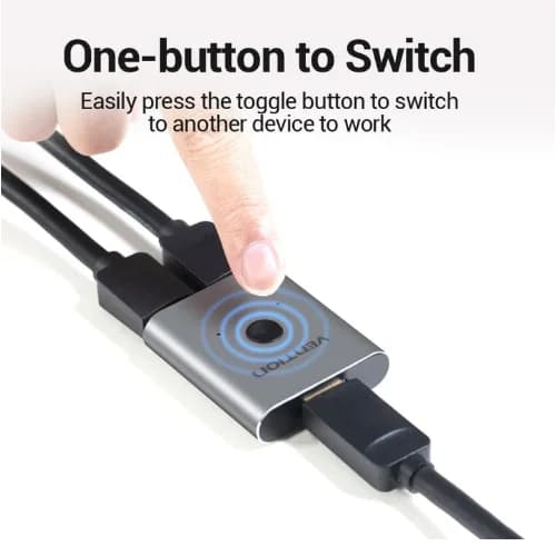 VENTION CONVERTER 2 PORT HDMI BI DIRECTION SWITCHER SILVER TYPE (AFUH0)