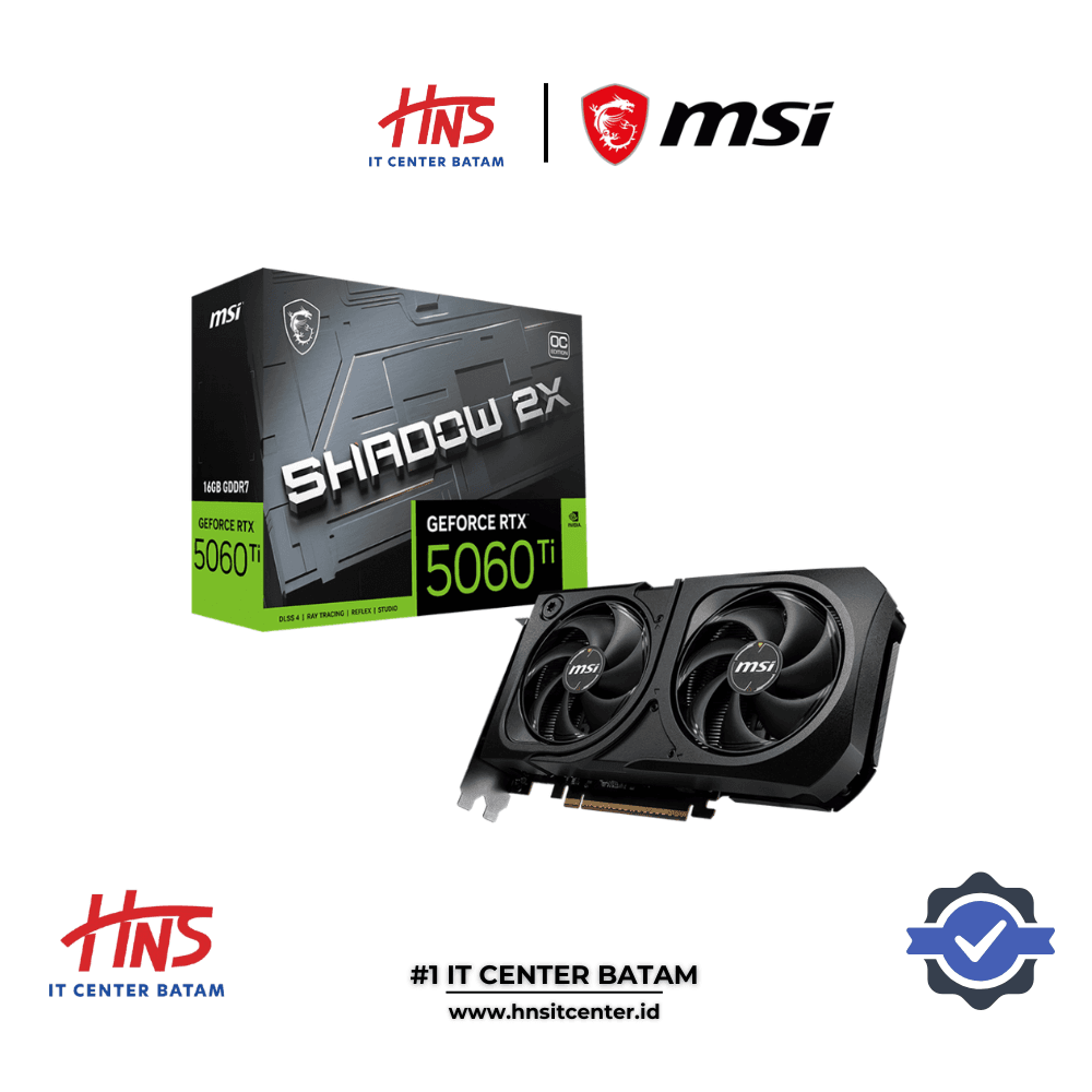 VGA CARD MSI RTX 5060 TI 16GB SHADOW 2X OC EDITION PLUS GDDR7