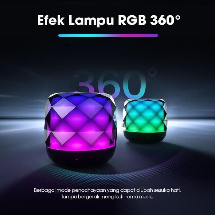 SPEAKER ACOME A22 SUPER BASS MINI SPEAKER BLUETOOTH 5.3 RGB LED CRYSTAL LIGHT