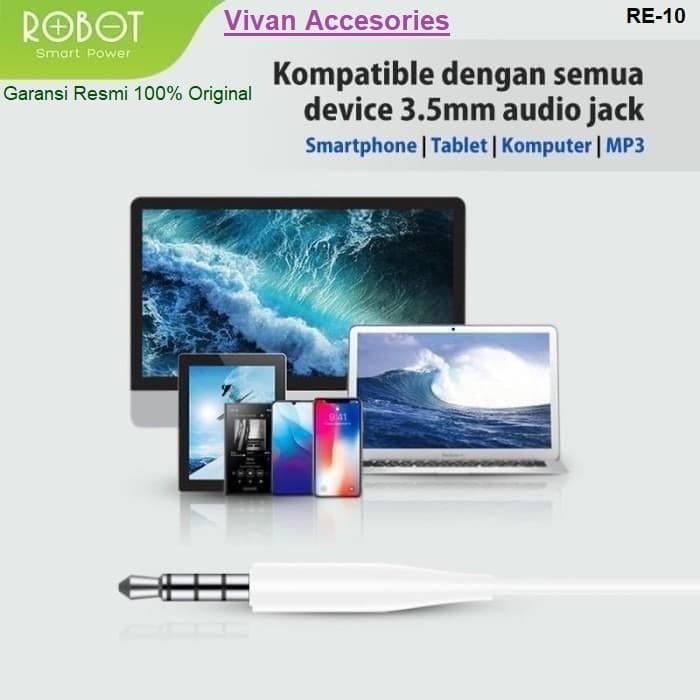 EARPHONE ROBOT RE10 KABEL WITH SEMI IN-EAR