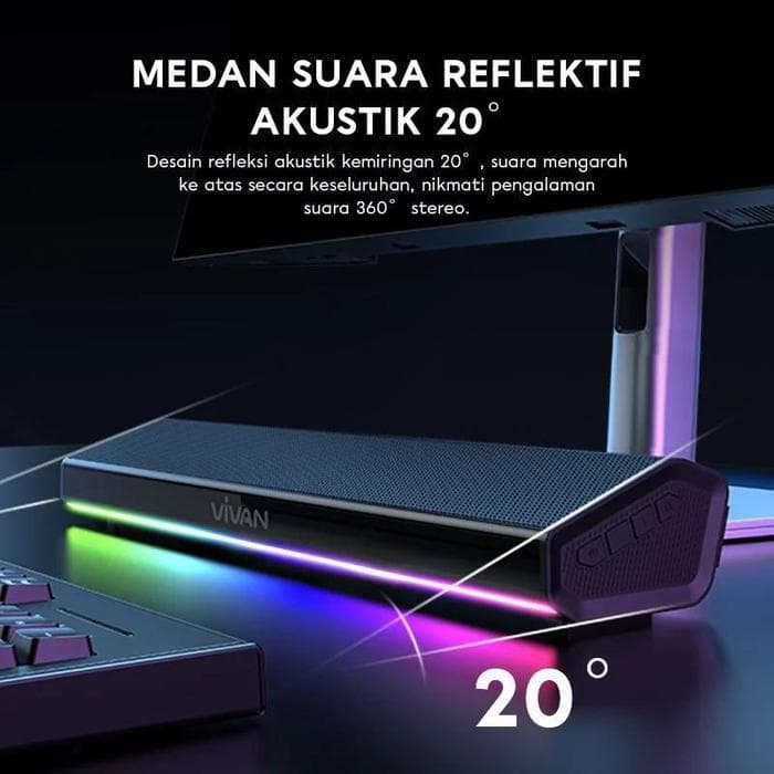 SPEAKER VIVAN SOUND S2 RGB BLUETOOTH 5.4 SPEAKER 10W