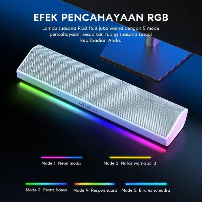 SPEAKER VIVAN SOUND S2 RGB BLUETOOTH 5.4 SPEAKER 10W
