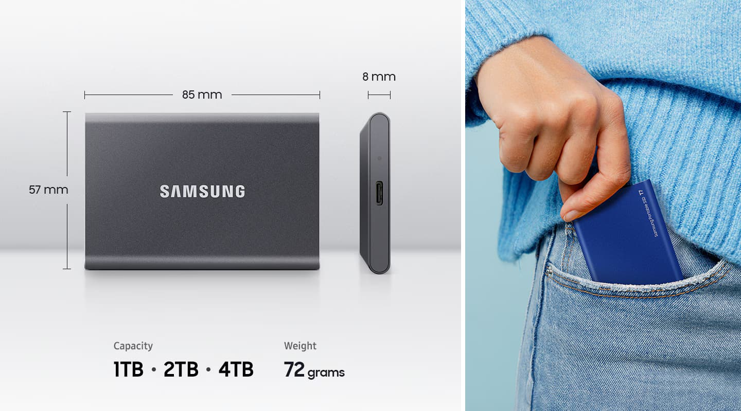 SSD PORTABLE SAMSUNG T7 - (1TB - 2TB) USB 3.2 Gen.2