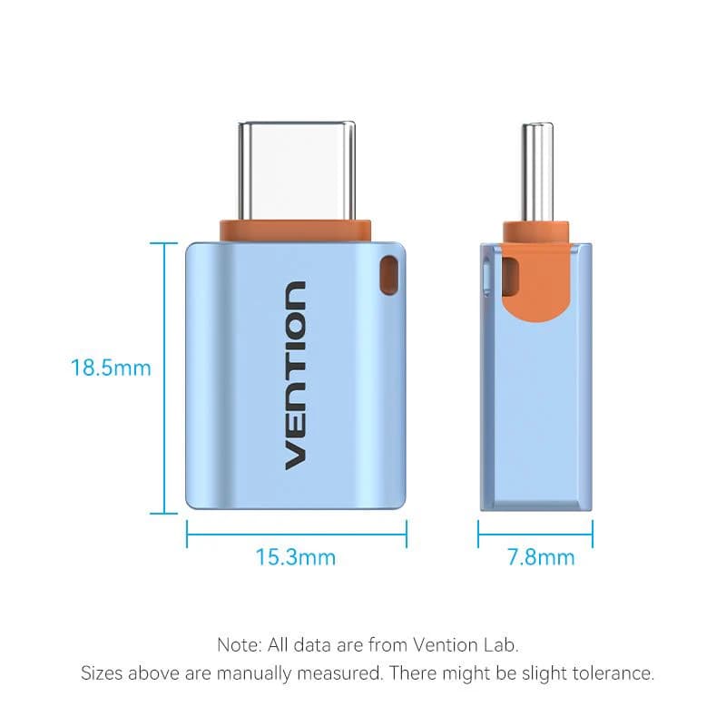 VENTION USB 3.1 TYPE-C MALE TO USB FEMALE OTG ADAPTER WITH LANYARD ALUMINUM ALLOY TYPE - (CUBH0)