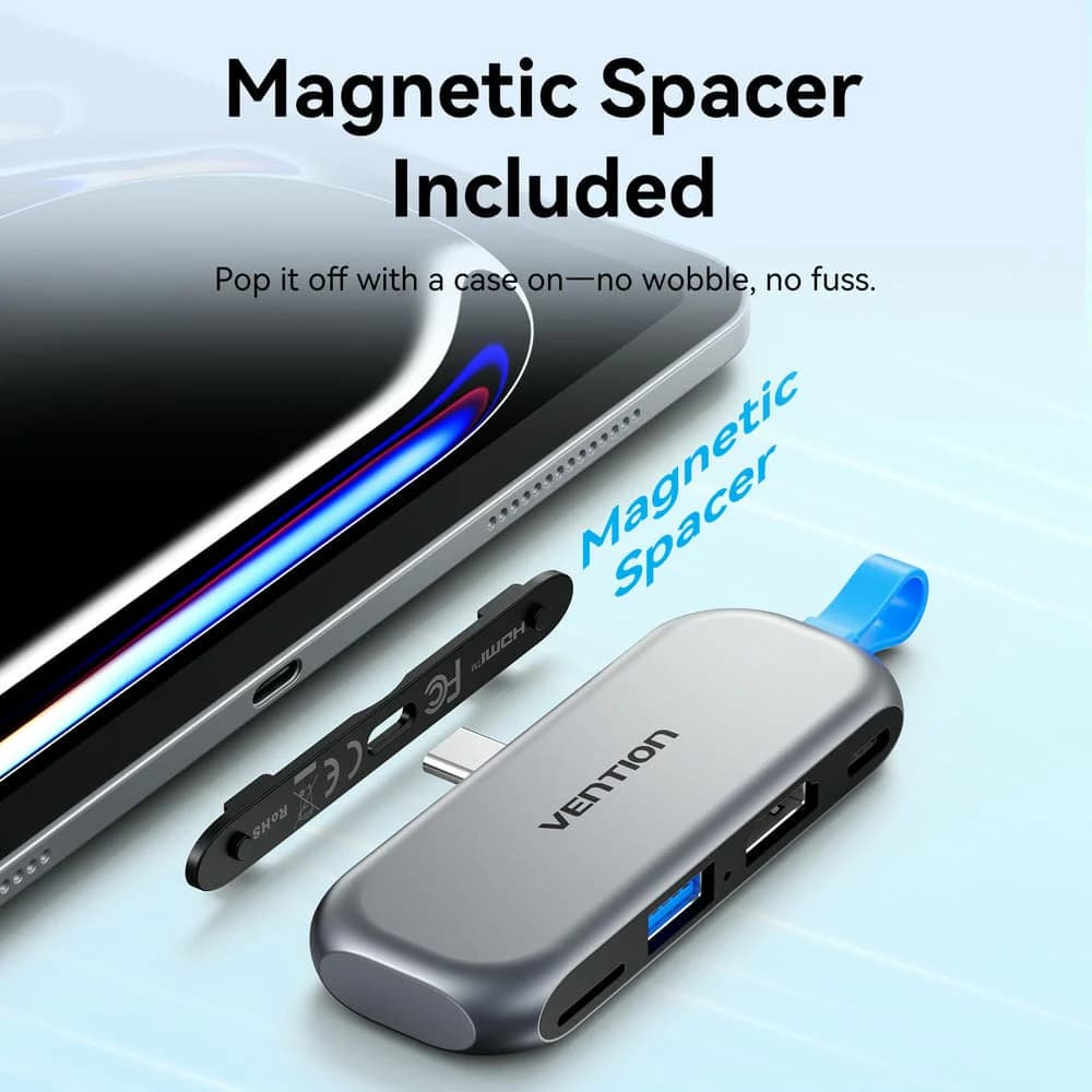 VENTION USB HUB 4-IN-1 USB-C CABLE-FREE DOCKING STATION WITH HDMI MICROSD USB-C USB-A (THYH0)