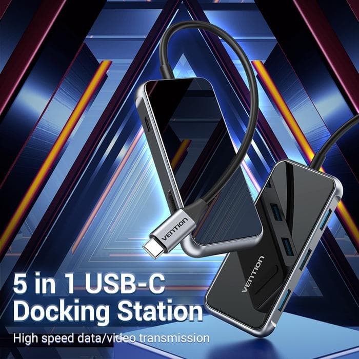 VENTION USB HUB 5-IN-1 PORT TYPE-C USB 3.0 WITH POWER DELIVERY AND HDMI - (TFBHB)
