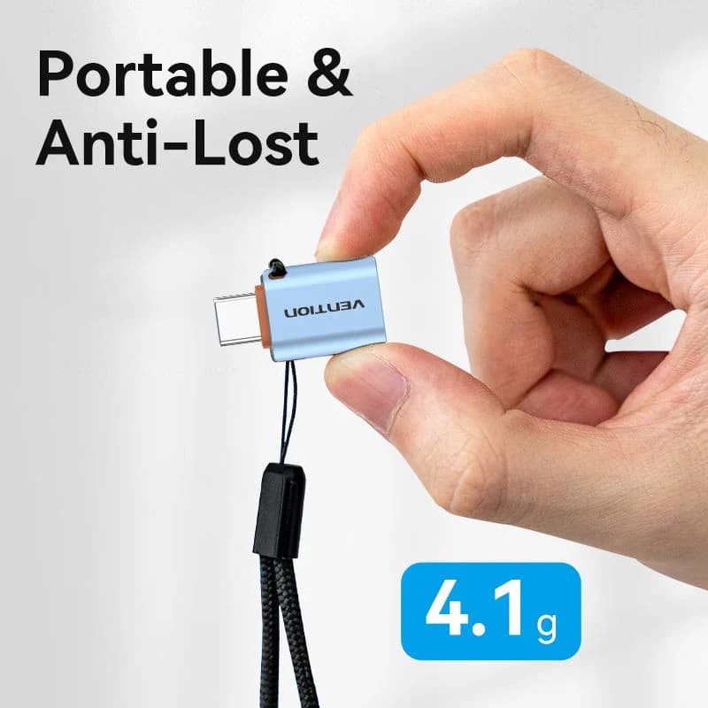 VENTION USB 3.1 TYPE-C MALE TO USB FEMALE OTG ADAPTER WITH LANYARD ALUMINUM ALLOY TYPE - (CUBH0)